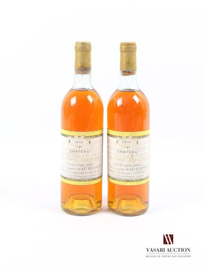 null 2 bottles Château CLOS HAUT PEYRAGUEY Sauternes 1er GCC 1975
	And. a little...