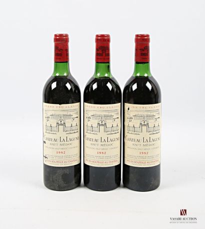null 3 bouteilles	Château LA LAGUNE	Haut Médoc GCC	1982
	Et.: 1 excellente, 2 un...