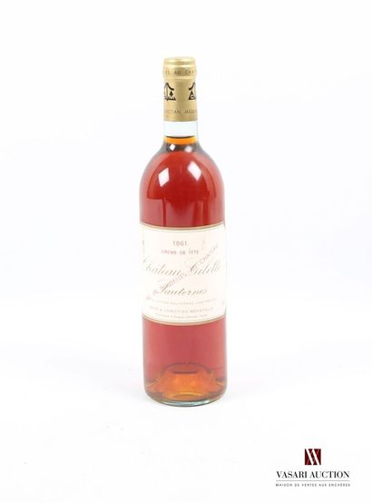 null 1 bottle Château GILETTE Sauternes 1961
	Cream of the head. And. a little stained....
