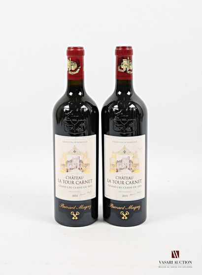 null 2 bouteilles	Château LA TOUR CARNET	Haut Médoc GCC	2014
	Et. légèrement tachées....