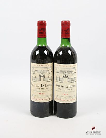 null 2 bottles Château LA LAGUNE Haut Médoc GCC 1982
	And. barely stained (1 a little...