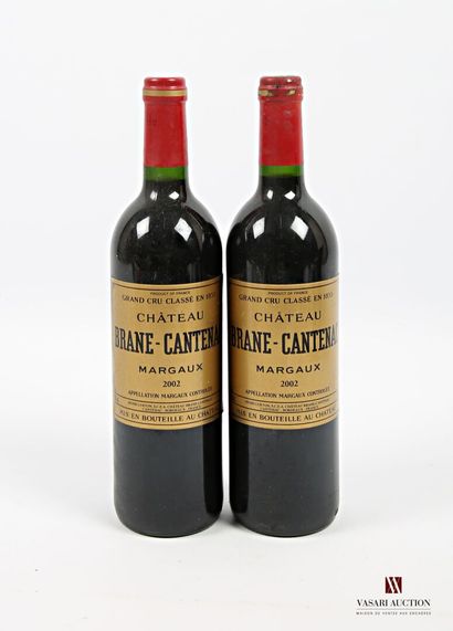 null 2 bottles Château BRANE CANTENAC Margaux GCC 2002
	Impeccable presentation and...