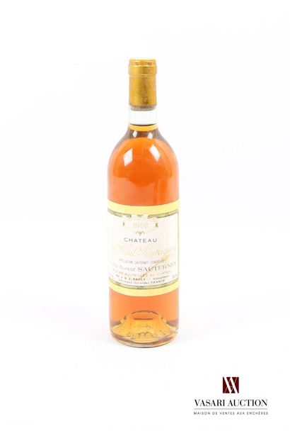 null 1 bouteille	Château CLOS HAUT PEYRAGUEY	Sauternes 1er GCC	1988
	Et. fanée et...