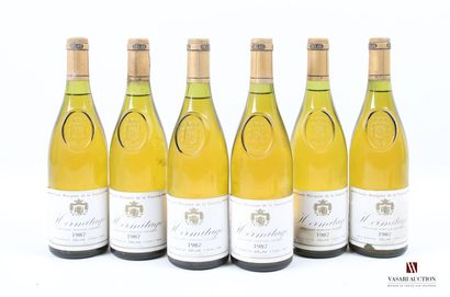 null 6 bouteilles	HERMITAGE blanc Marquise de laTourette mise Delas		1987
	Et.: 5...