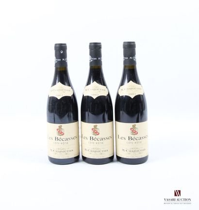 null 3 bottles of CÔTE RÔTIE Les Bécasses put together by Chapoutier 2002
	And. excellent....