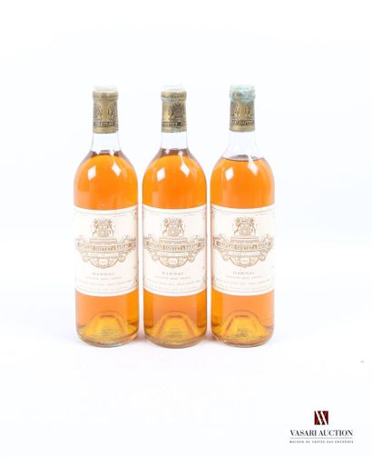 null 3 bottles Château COUTET Barsac 1er GCC 1981
	And. a little faded and a little...