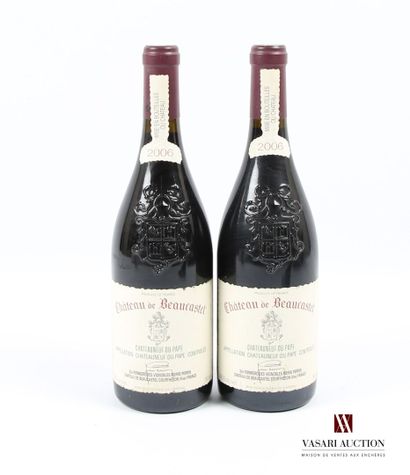 null 2 bouteilles	CHATEAUNEUF DU PAPE mise Château de Beaucastel		2006
	Et. un peu...