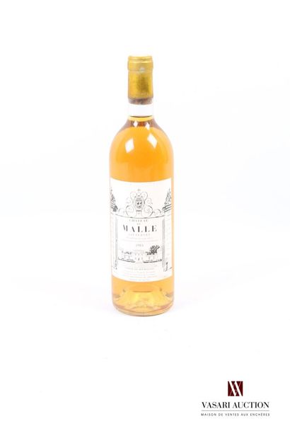 null 1 bouteille	Château de MALLE	Sauternes GCC	1983
	Et. un peu tachée. N : bas...