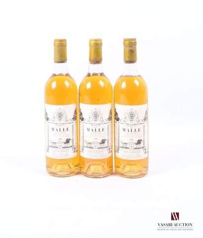 null 3 bouteilles	Château de MALLE	Sauternes GCC	1983
	Et. tachées. N : 1 bas goulot/...