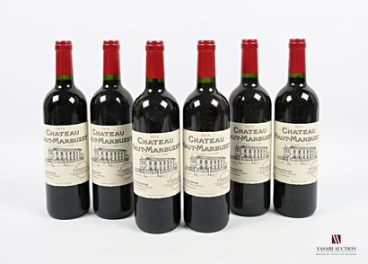 null 6 bottles Château HAUT MARBUZET St Estèphe 2014
	Impeccable presentation and...