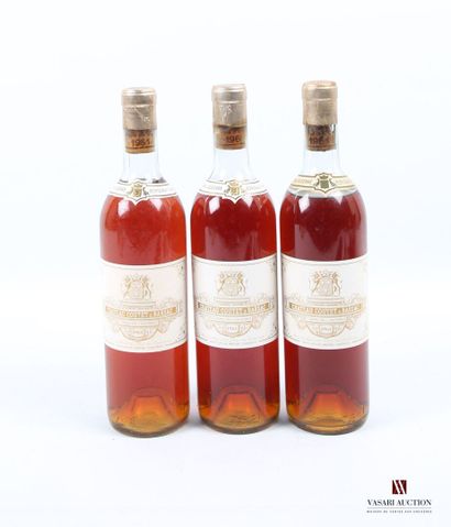 null 3 bottles Château COUTET Barsac 1er GCC 1961
	And. barely stained. N: 1 high...