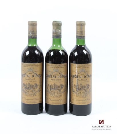 null 3 bouteilles	Château d' ISSAN	Margaux GCC	1962
	Et. un peu fanées (1 un peu...