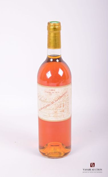 null 1 bottle Château GILETTE Sauternes 1981
	Cream of head. And. stained. N: mid/low...