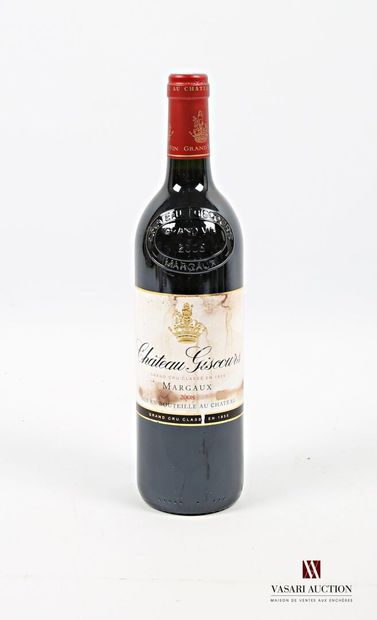 null 1 bouteille	Château GISCOURS	Margaux GCC	2008
	Et. tachée. N : mi/bas goulo...