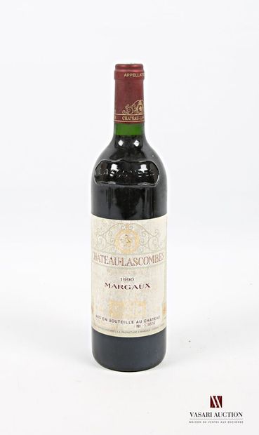 null 1 bottle Château LASCOMBES Margaux GCC 1990
	Et. stained. N: low neck.
