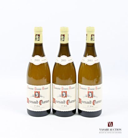 null 3 bottles MEURSAULT CHARMES 1er Cru put Domaine Prieur-Brunet 2011
	Et. impeccable....