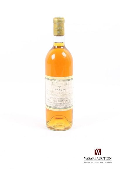 null 1 bottle Château CLOS HAUT PEYRAGUEY Sauternes 1er GCC 1974
	Faded and stained....