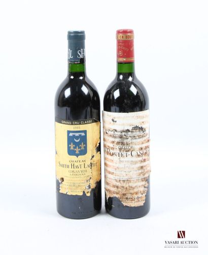 null Lot of 2 bottles including :
1 bottle Château PONTET CANET Pauillac GCC 1985
1...