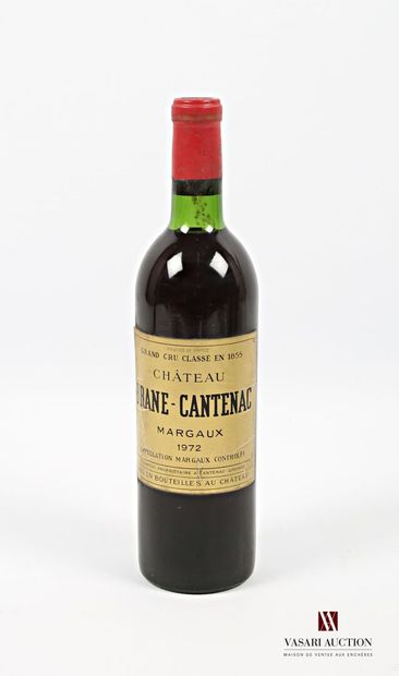 null 1 bouteille	Château BRANE CANTENAC	Margaux GCC	1972
	Et. à peine tachée. N :...