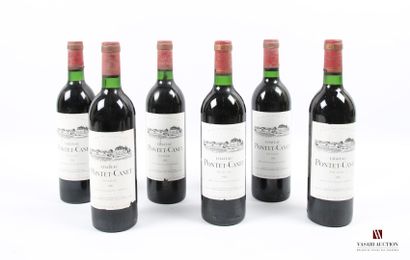 null 6 bottles Château PONTET CANET Pauillac GCC 1981
	And. a little bit stained...
