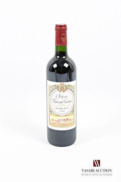 null 1 bottle Château RAUZAN GASSIES Margaux GCC 2008
	Et. impeccable. N: mid/low...