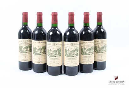 null 6 bottles Château CARBONNIEUX Graves GCC 1996
	And. impeccable. N: low neck...