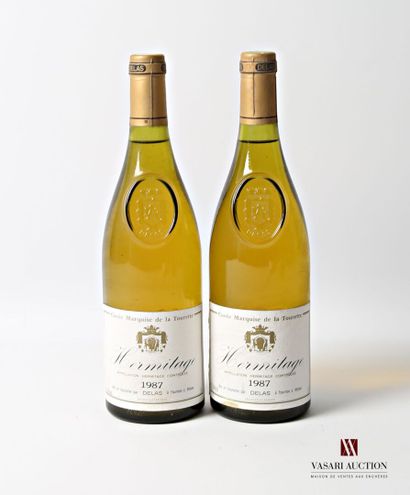 null 2 bouteilles	HERMITAGE blanc Marquise de la Tourette mise Delas		1987
	Et. un...