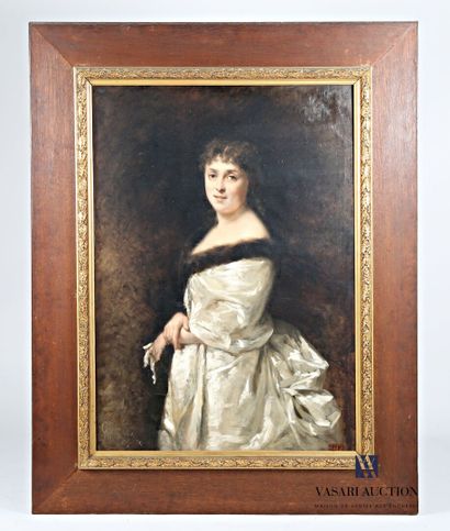 null LOISEAU Marie
Portrait d'élégante
Huile sur toile
Signée et datée 1881 en bas...