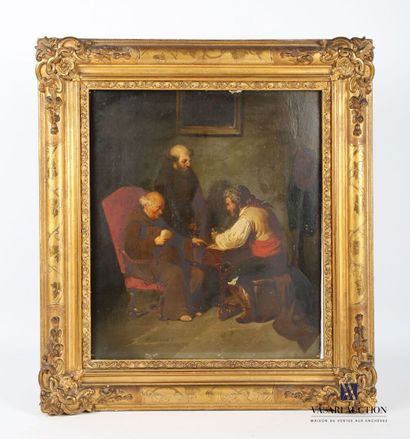 null BILLET Etienne (1821-1888)
Interior scene
Oil on wood
Signed lower left 
(rubbing...