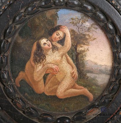 null ITALIAN school of the beginning of the 19th century
Adam and Eve 
Paper marouflé...