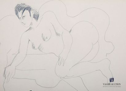 null AMBROGIANI Pierre (1907-1985)
Femme allongée sur un canapé
Crayon sur papier
Signée...