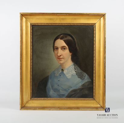 null École française fin XIXème siècle 
Portrait de femme en deuil
Huile sur toile
55...