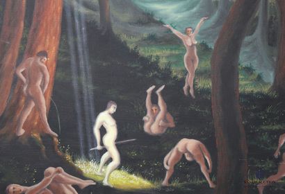 null BONNAREL Bernard (1950)
Orgie dans les bois
Huile sur toile
Signée en bas à...