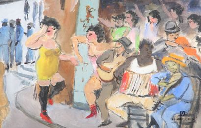null REAL Charles (1898-1979)
At the bar of the Monkey
Mixed media on paper
Signed...