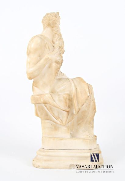 null Alabaster subject representing Moses protecting the tables of the Law after...