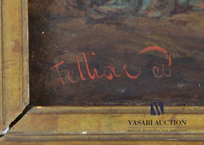 null TELLIARD Ed (XIXème siècle)
Scène de ville aux boeufs
Huile sur toile
Signée...