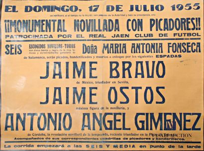 null Plaza de Toros de JAEN - Imp. and Lith. ORTEGA - VALENCIA 
Poster of Bullfighting...