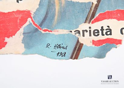 null HAINS Raymond (1926-2005)
Sans titre (Gaulois)
Affiche lacérée, arrachage 
Signé...
