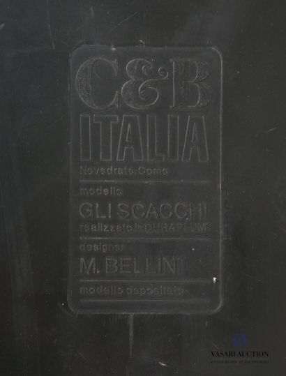 null Mario BELLINI - C&B Italia
Trois modules en polyuréthane noir, modèle GLI SCACCHI
Marque...