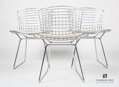 null BERTOIA Harry (1915-1978) after 
Chair, model 420 called Wire, in chromed steel...