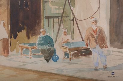 null SARAPHANOFF Nikolai (XIX-XX)
Alley in Istanbul
Watercolor on paper
Signed lower...