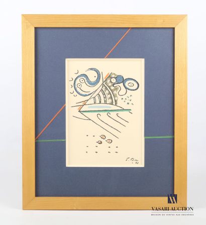 null BILLE Ejler (1910-2004)
Abstract composition
Lithograph in colors
Signed and...