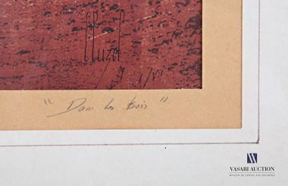 null CLUZEL (XXème siècle)
Dans les bois
Lithographie en couleurs 
Annoté Epreuve...