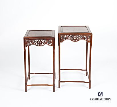 INDOCHINE
Two nesting tables, the rectangular...