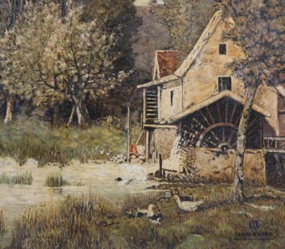 null French school, early 20th century
The water mill
Oil on canvas
Monogrammed JC...