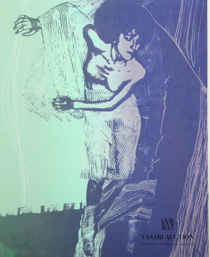 null CLUZEL (XXème siècle)
Etude 9
Lithographie en couleurs 
Annoté Epreuve d'artiste...