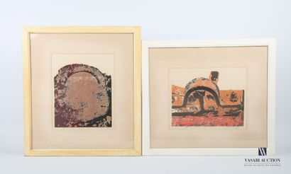 null CLUZEL (20th century)
Structure 1 - Structure 2
Two lithographs in colors
Annotated...