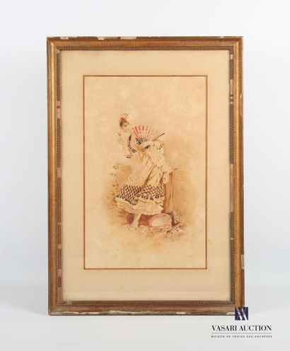 null LABOLE G. (early 20th century)
The break after the dance
Watercolor 
Signed...
