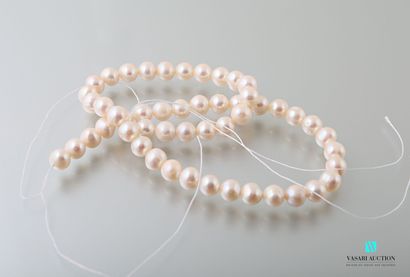 null Necklace of freshwater pearls of 8.8 mm not mounted
Length : 40,5 cm