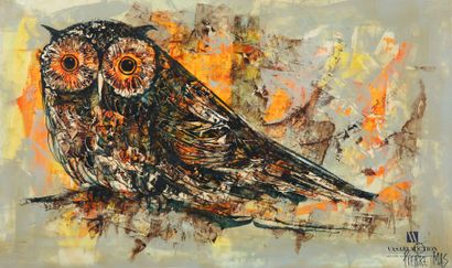 null MAS Pierre (born in 1933)
Owl 
Gouache
Signed in the subject - Countersigned...